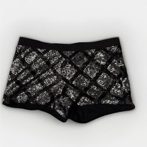 Forever 21 Black and Silver mini Sequin shorts
